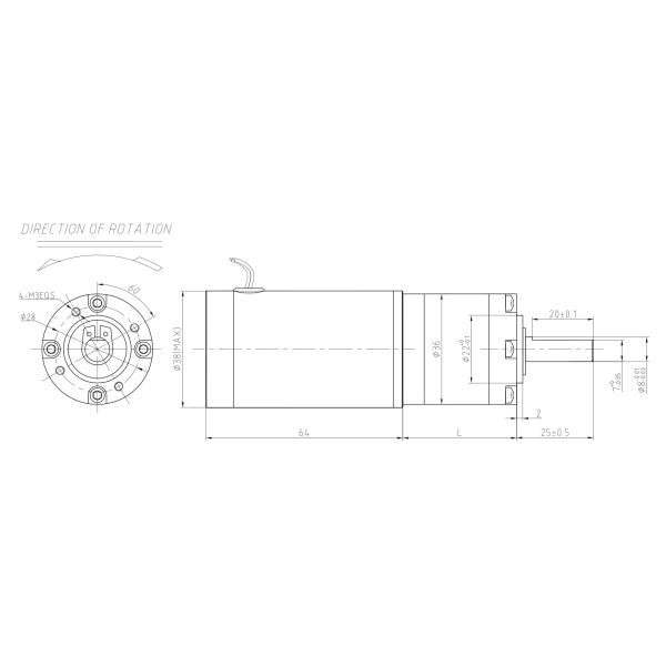 2800rpm 5nm 15 Watt Micro Planetary Gear Motor Electric Type