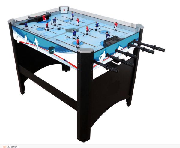 Electronic Scoring Rod Hockey Table MDF Color Graphics Wooden Hockey Table
