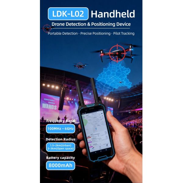Handheld drone detection for anti drone system 100-6GHZ anti drone security wearable using detect drones uav fpv drone detector