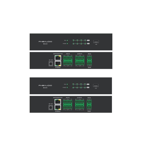 DC 12V Digital Audio Processor AEC Software Mixing Professional 4in 4out Mini