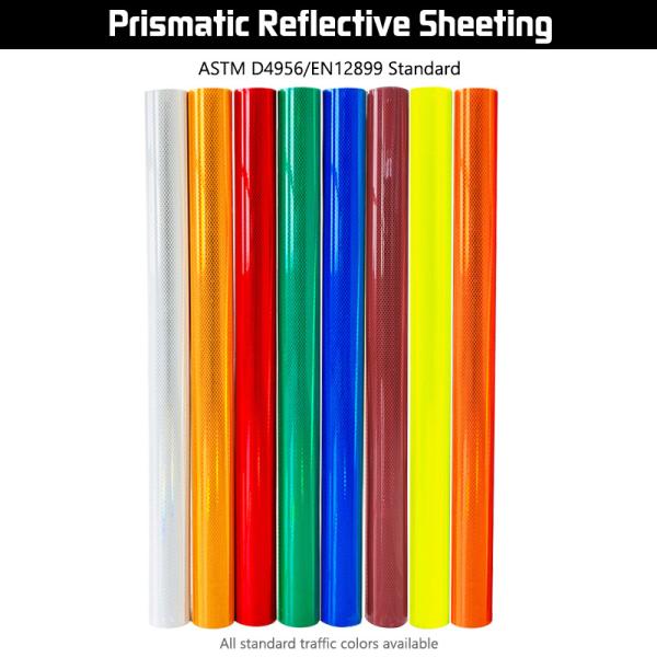 4x150FT Micro White Yellow High Visibility Micro Diamond Grade Reflective Sheeting Film for Traffic Signs ODM