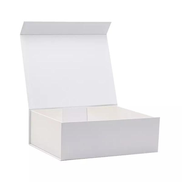 Custom Logo White Cardboard Flip Top Gift Box