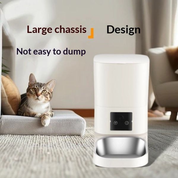 Smart Automatic Pet Feeder Double Bowls WiFi Cat Dog Food Dispenser Multi-Pet