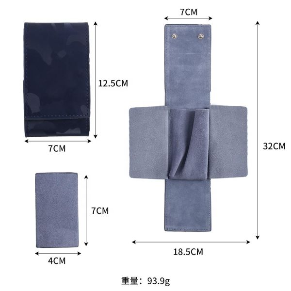 Genuine Leather Microfiber Watch Storage Bag For Protection Fashionable Design