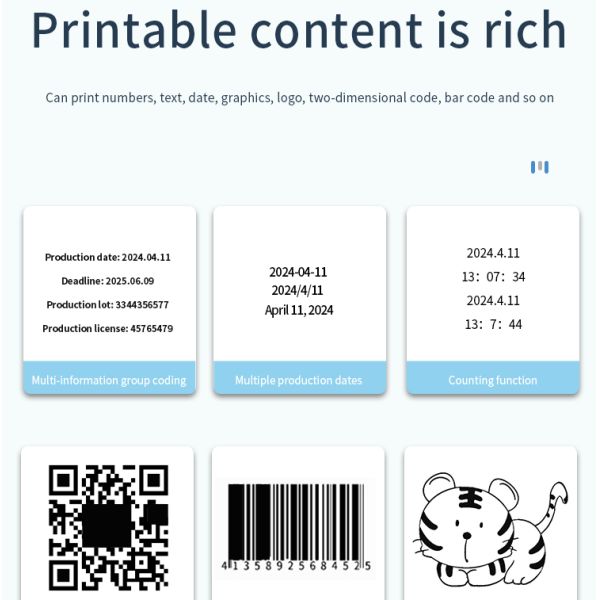Single Color Quick Drying Inkjet Printer for Desktop Hand Expiry Date Logo Bottle Coding