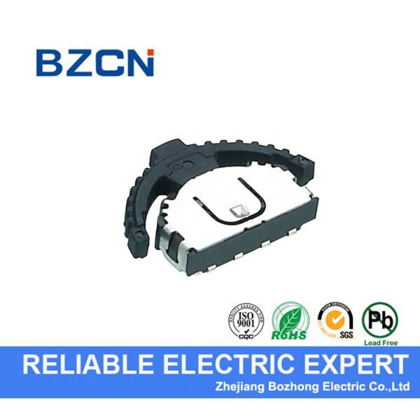 Compact Momentary Tactile Switch Black Knob 12v Voltage With Metal Nickel Cover