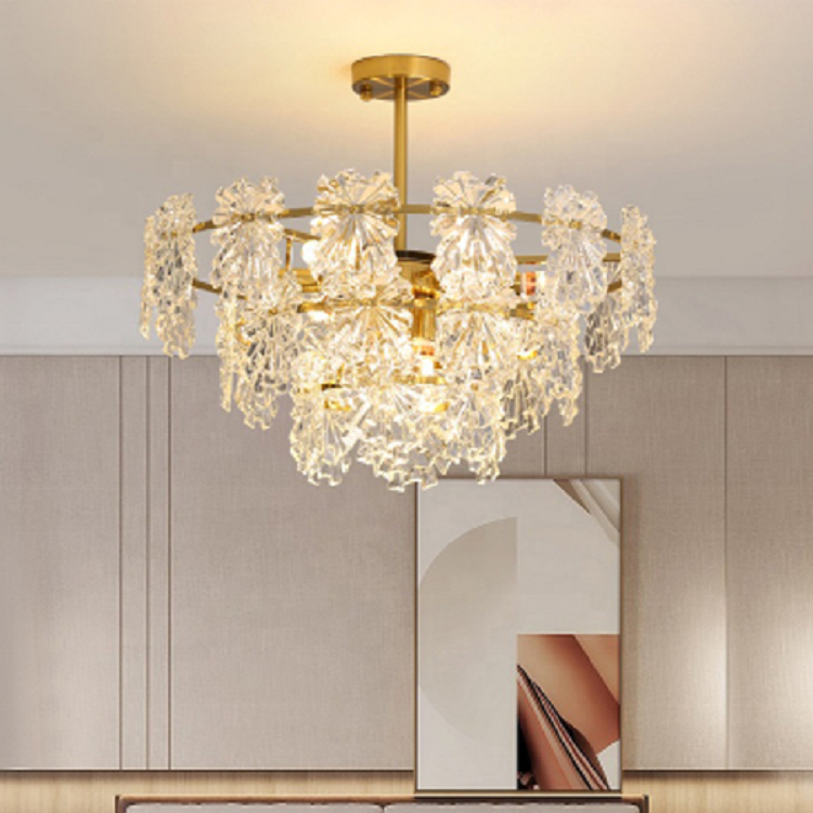 Постмодернистская высококачественная домашняя красивая аттестация свадьбы привела хрустальную люстру