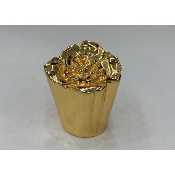 Flower-Shaped Zinc Alloy Perfume Bottle Caps For Eco-friendly Packaging