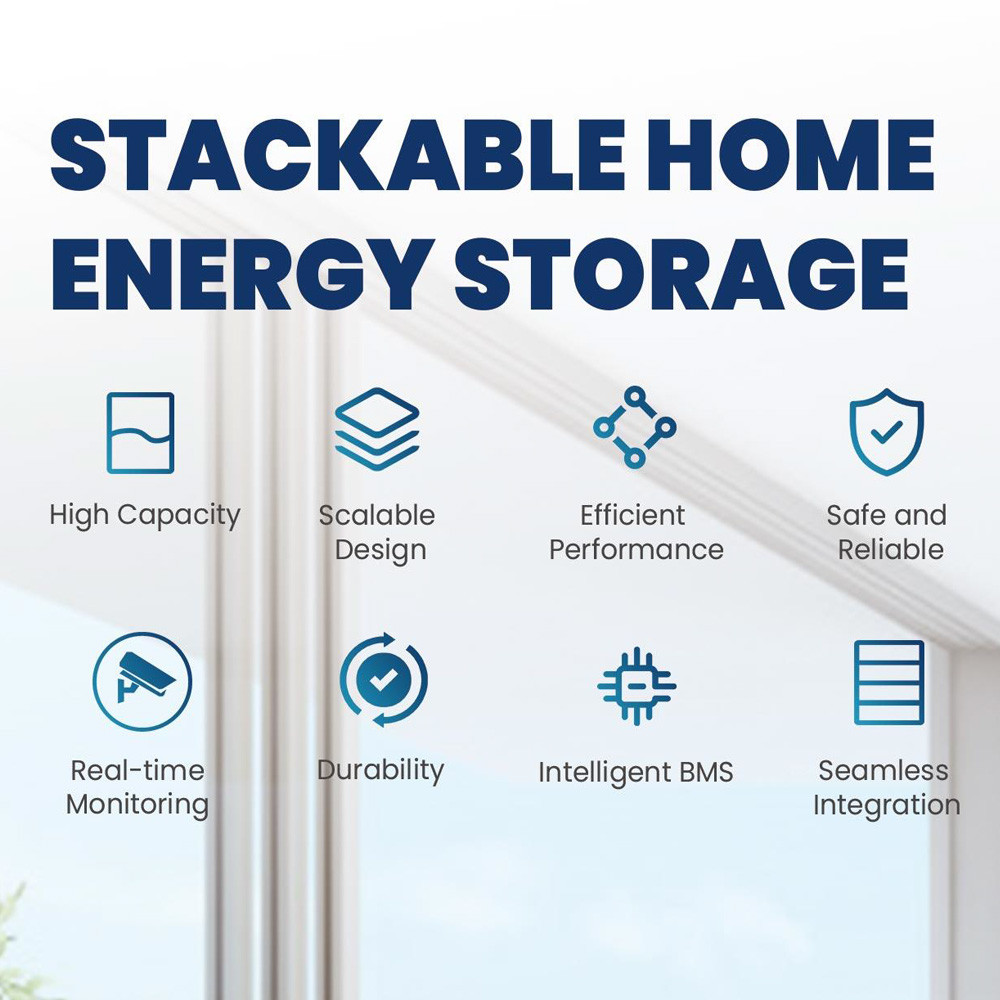 Stackable система хранения солнечной энергии батарей лития 5120Wh 51.2V 50Ah IP65