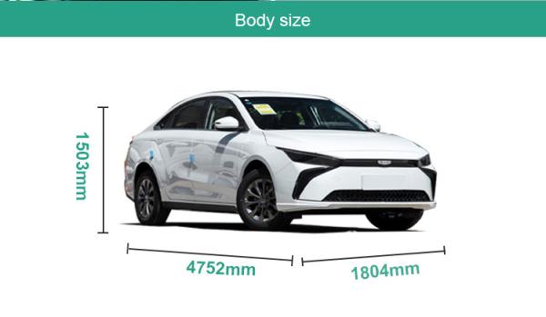 480km Range 2023 EV Electric Car Geometry G6 Design Battery Energy Auto 4-door 5-seat Body Structure