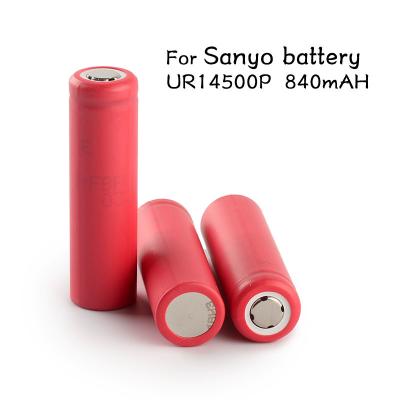 Genuine Sanyo 14500 vapor ecig mod batteries high capacity 3.7V Sanyo UR14500P 840mAh Sanyo 14500 rechargeable battery