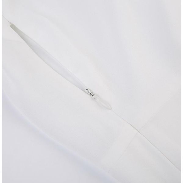 La mousseline de soie faite sur commande de la Chine d'usine d'habillement a hérissé robe de douille évasée par décolleté en V de Breasted la longue