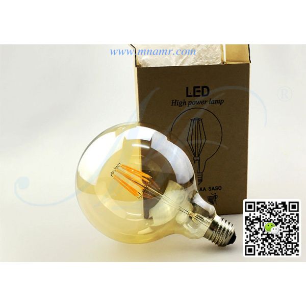 Good Quality Led Edison Bulb G125 Clear Amber Glass Dimmable 6w 8w 12w Vintage Filament Bulb