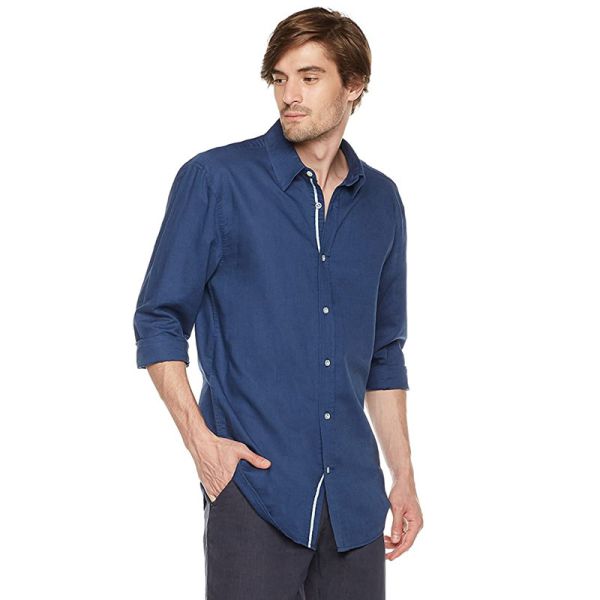 4 Seasons Cotton Mens Casual Linen Shirts Lightweight Long Sleeve