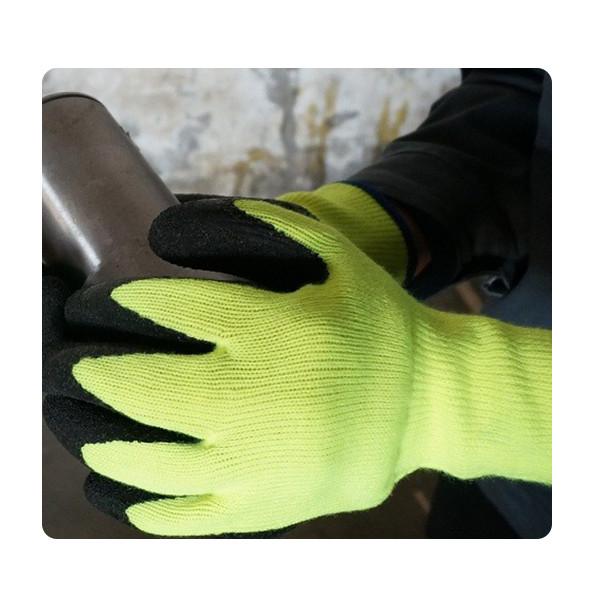 Do calibre exterior do uso 7 dos homens luvas acrílicas do látex de espuma do forro para o tempo frio