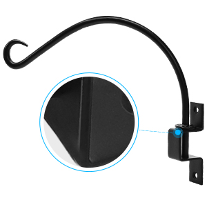 Серебряное оборудование включает 12 дюймовые вращающиеся вешалки для растений на открытом воздухе 2 упаковки черного железа