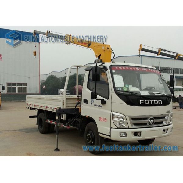 FOTON Diesel 2 Ton 4x2 Flatbed Truck With Crane 4J287C Engine