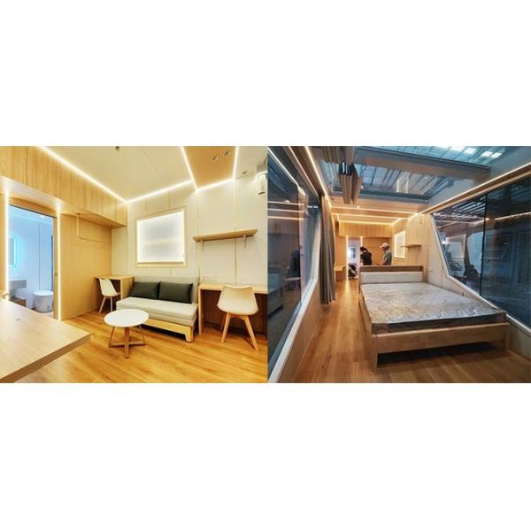 Prefab Light Steel Space Frame Tiny Building Portable House On Wheels