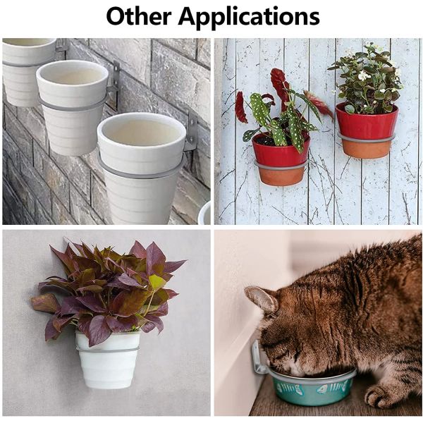 Стандартный настенный горшок решетка цветочный горшок крюк кольцо складной брекет для домашнего сада