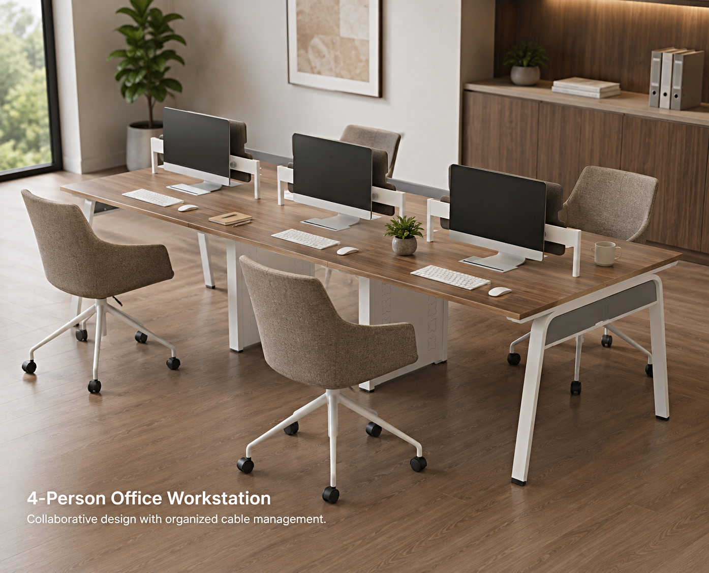 Improve Workplace Productivity with 6 Person Open Space Office Workstation and Privacy Divider Panels