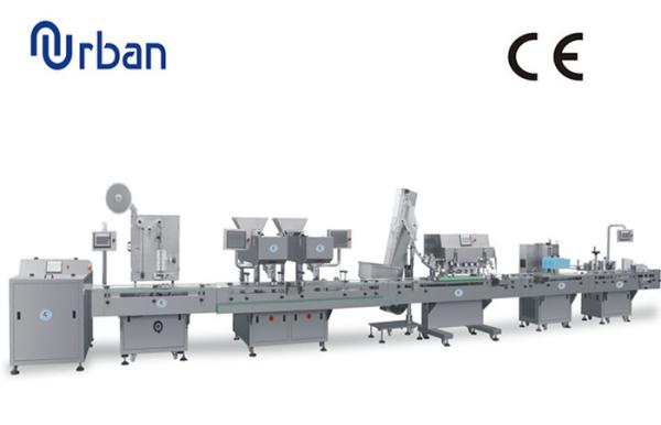 Automated Capsule Tablet Bottle Filling Machine In Integrated Pharmaceutical Production Line