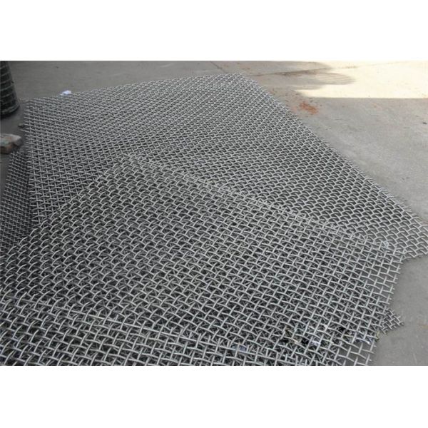 Crush Stone​ Crimped Wire Mesh , Vibrating Screen Mesh Polished Surface Treatment