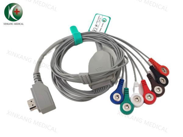 Medical Mindray ECG Cable Clip 6pin 3 Lead Far Infrared Disinfecting