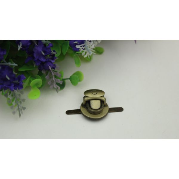 Gold lock metal bag buckle button zinc alloy push lock for bags