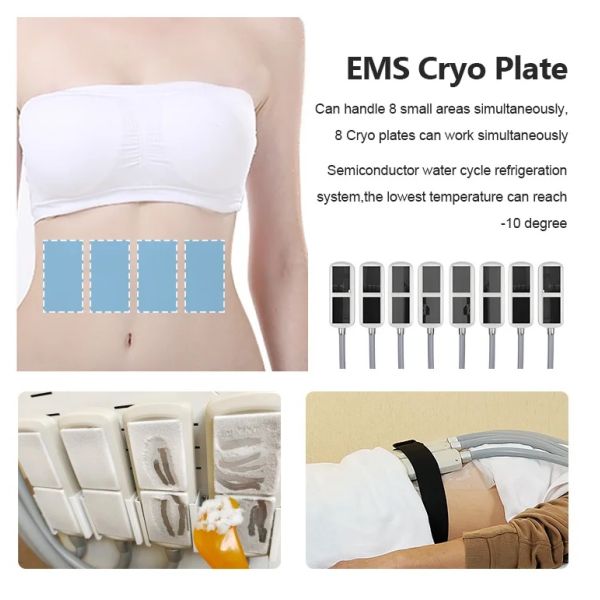 Non-invasive Body Slimming 4 Cooling Pads Cryo Membrane Fat Freezing Professional Machine Cool Sculpting Salon Massager Device