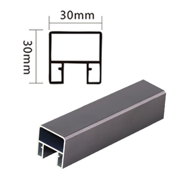 Grey Frameless Glass Aluminum Balustrades Handrails for Glass Balcony Deck Stair Swimming Pool