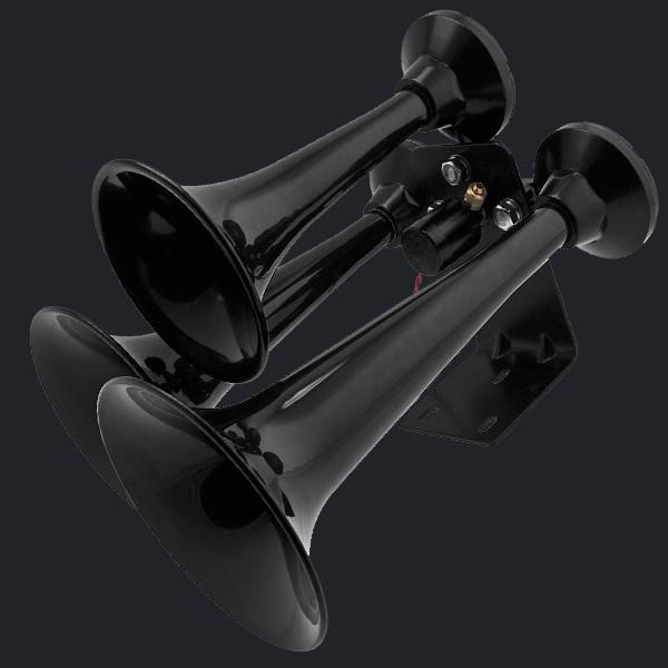 12/24V loud sound big train air horn Three Trumpet Chrome Air Horn (HS-1033B)