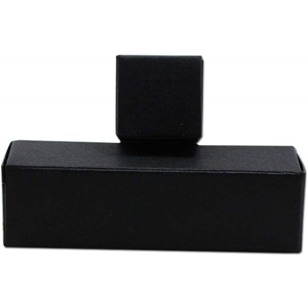 Black Kraft Essential Oil Small Gift Cardboard Cosmetic Perfume Bottle Wrapping Reusable Packaging Cosmetics Paper Box