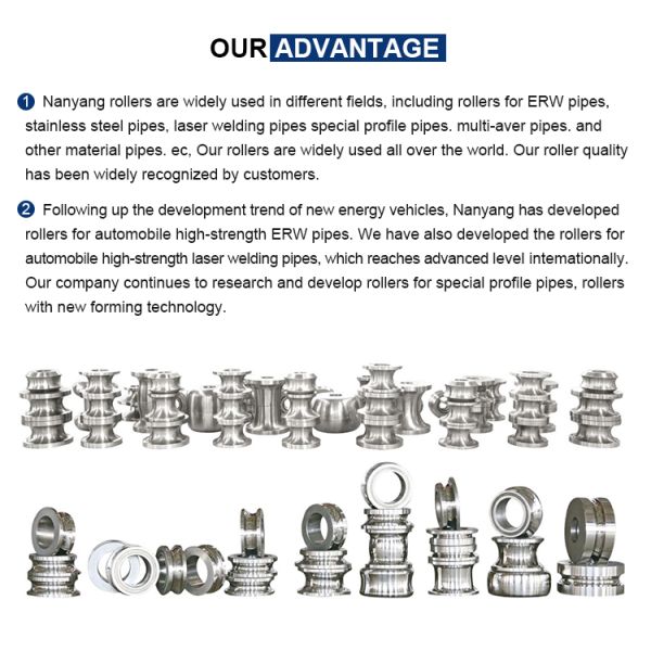 Vacuum / Nitriding / Cryogenic Heat Treatment Method Steel Round Square Box Tube Tooling Set Pipe Forming Roller Dies Molds