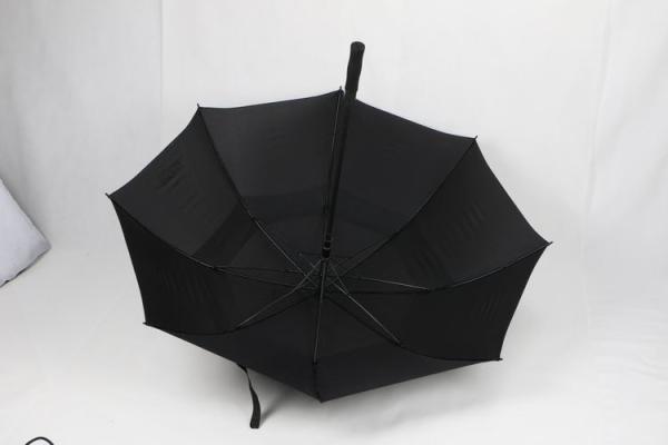 Extra Large Double Canopy Golf Umbrella With Black Fiberglass Frame Ribs