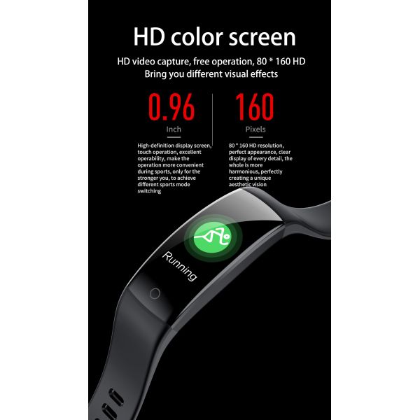 Сделайте Вристбанд водостойким отслежывателя фитнеса ИПС 0,96 дюймов умный