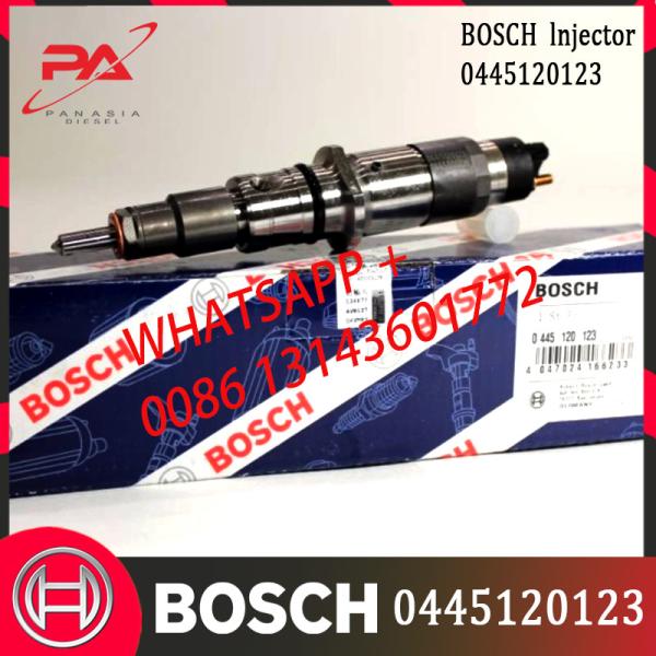 Inyector de combustible común del carril 0445120123 0986AD1048 para ISB QSB de Cummins 6,7