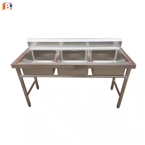 Restaurant Stainless Steel Catering Sink 304SS Commercial Double Sink