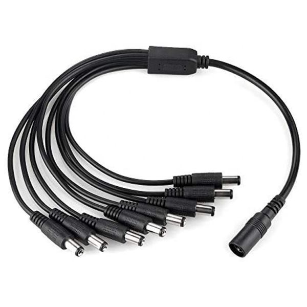 1 to 8 ways 1 Female to 8 Male 5.5x2.1 mm DC Power Supply Splitter Cable for CCTV Camera LED Strip