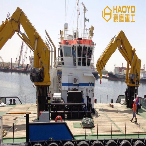 Knuckle Boom Small Boat Hose Handling Crane Installation Marine Ship Deck Crane