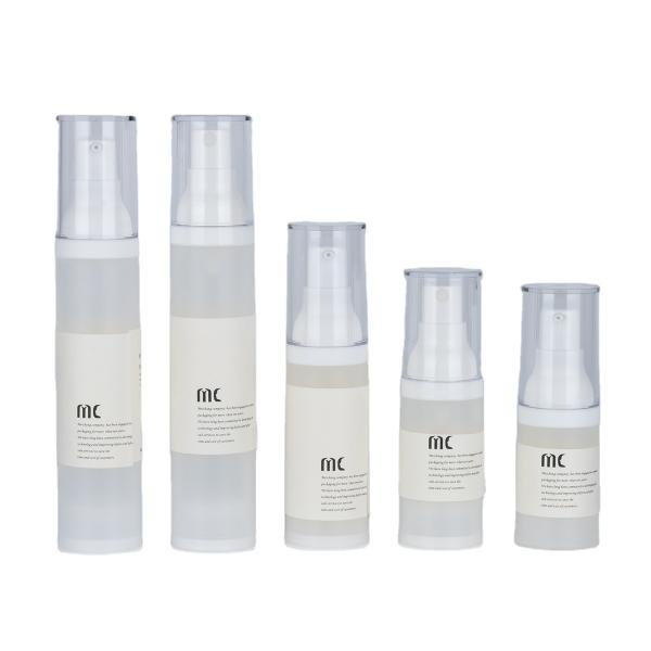 PP 10ml-50ml Airless Pump Bottle Empty Plastic Pump Bottles Round Shape (MC-232)