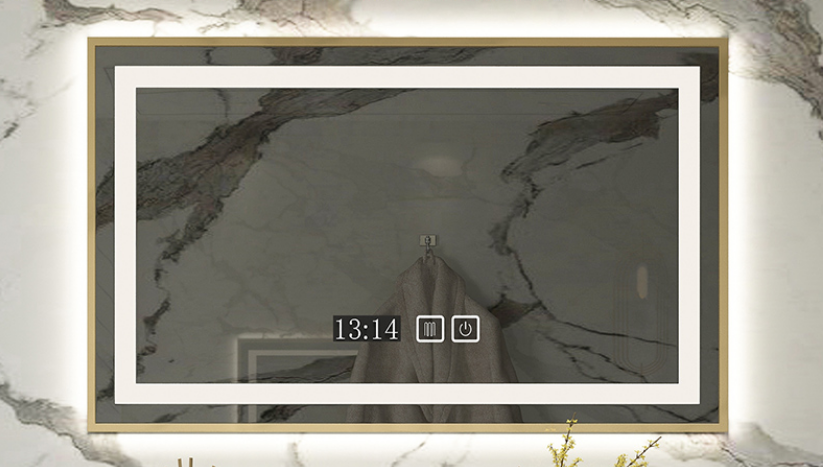 Зеркало 1.2*0.7m приведенное меламина тщеты E1 шкафа машины мытья Bathroom плавая белое