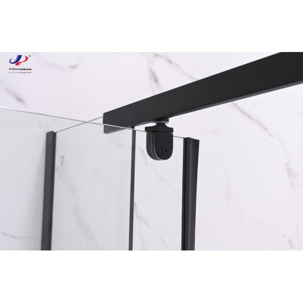 6mm Tempered Glass With Modern Black Alum Shower Enclosure Sleek Durable