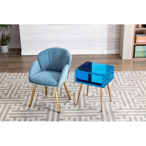 Tableaux d'extrémité de miroir en verre de la taille 15.75inch/Tableau bleus 10