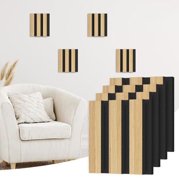 Soundproofing Oak Akustik Panels Wall Decor Interior With Sound Absorption Coefficient 0.86-0.95