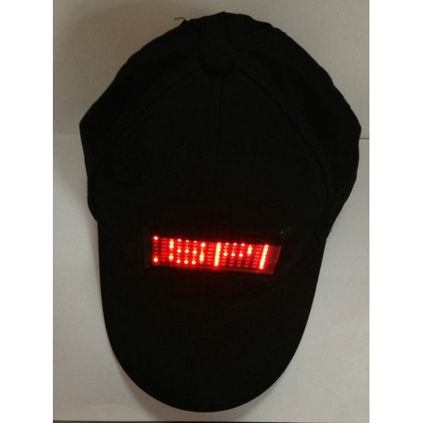 Customized promotional baseball LED message cap red light