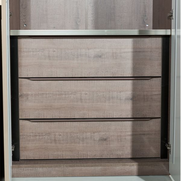 Acrylic Face Modern Wardrobe Closets Modern Clothes Cabinet With Drawers