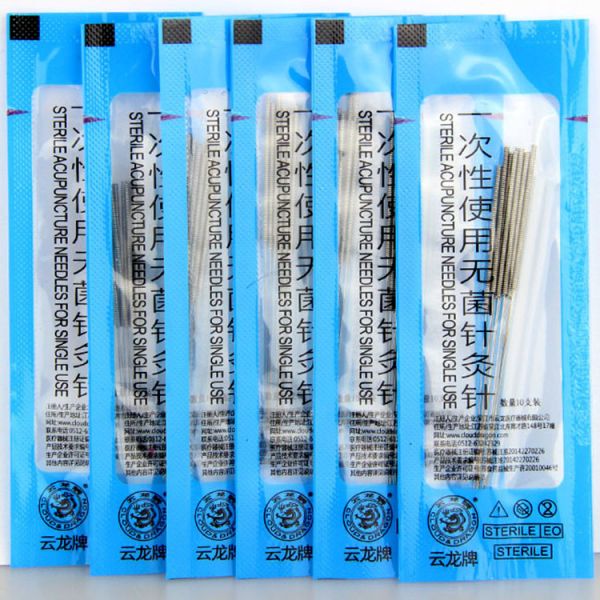 500pcs Yunlong Cloud Dragon Disposable Sterile Acupuncture Needles Flat Handle 0.16/18/25/30/35/40mm