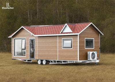 2 Bedroom Prefab Tiny House On Wheels With Kickstands And Entry Stairs