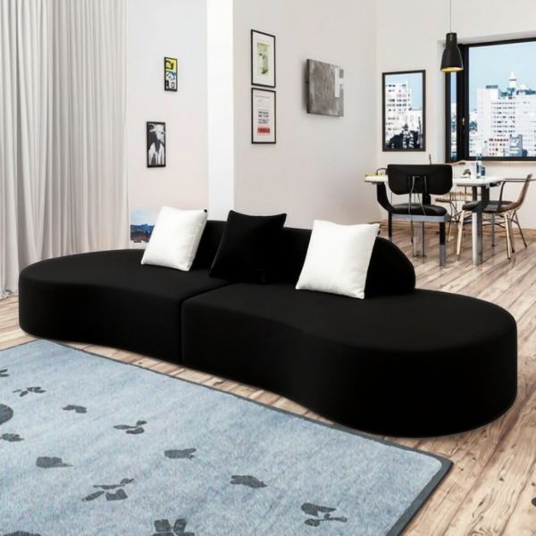 3M Long Comfortable Sectional Sofa 3M Long Multi-Functional Home Hotel Apartment Living Room Sofas Fabric Sponge Filling