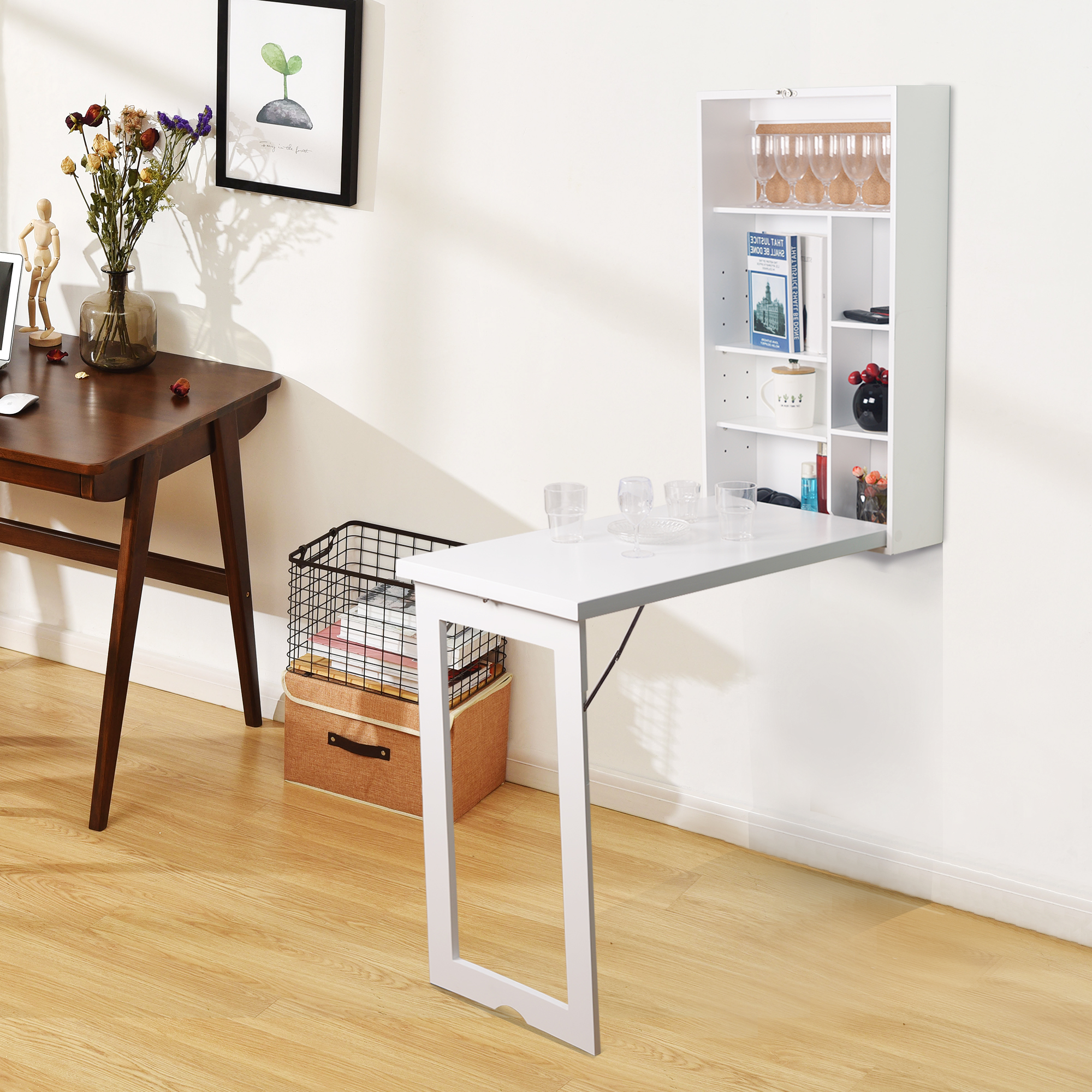 Стена обеденных столов Mahogany H82cm MDF ЕС деревянная складывая установила